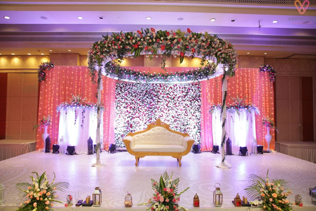 Wedding stage | Wedding decor style, Simple stage decorations, Diy wedding  decorations
